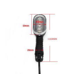 LED Turn Signal Light para bicicleta elétrica, lanterna de segurança, acessórios para veículos elétricos, ciclismo, motocicleta, E-bike, 36-72V, 1 par - Image 6