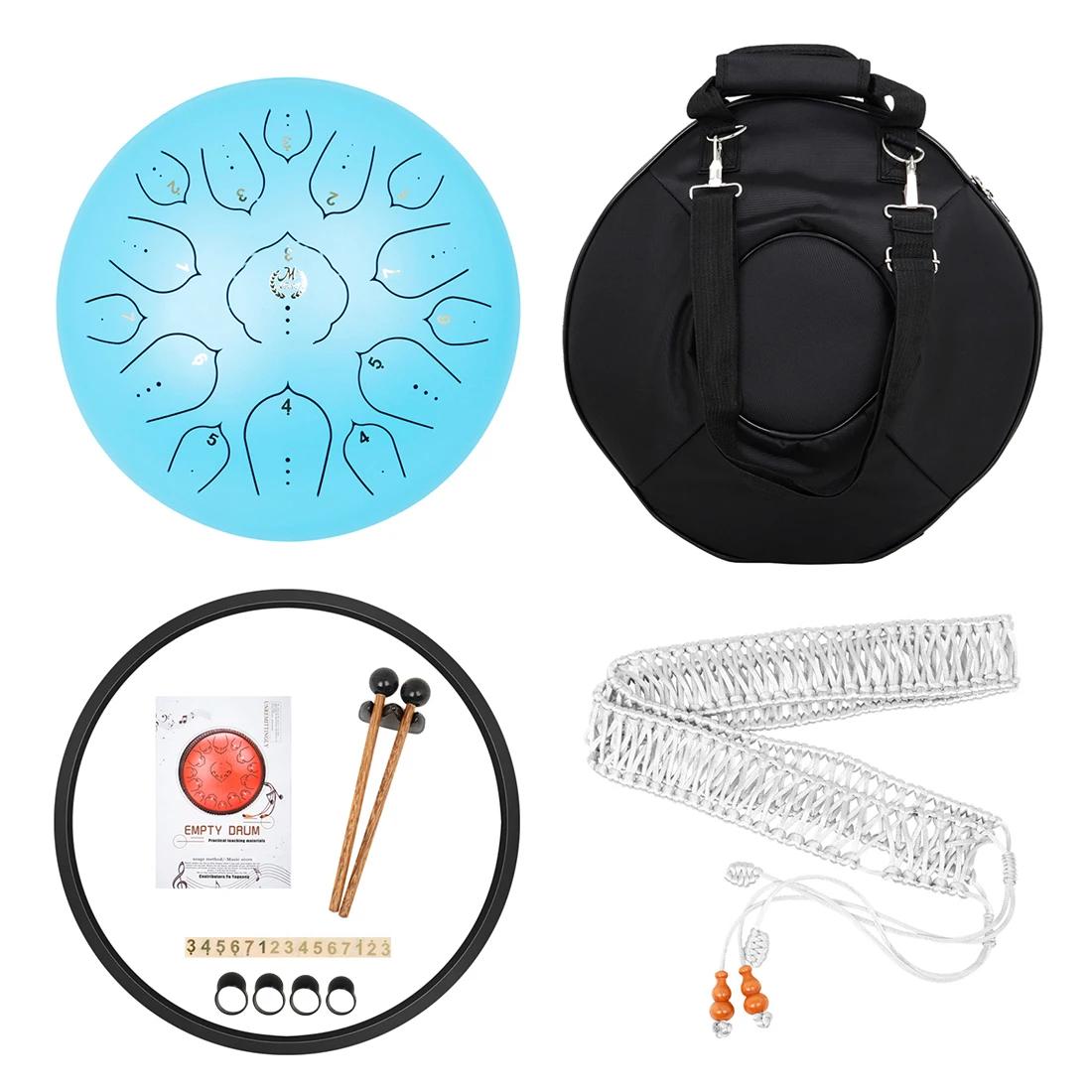 14 polegadas 15-tom chave de d aço língua tambor zen práticas ferramentas espírito esportes meditação instrumento de percussão com acessórios - Image 1