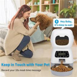 Dispensador remoto de alimentos secos para animais de estimação, tigela de comida seca, alimentação automática única de gatos e cães, Wi-Fi Dog Dishes - Image 3