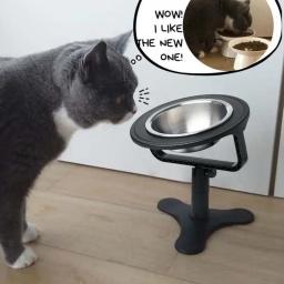 Alimentador lento elevado para animais de estimação, tigelas para cães, suporte ajustável, tigela de água antiderrapante, tigela para cães levantada para gatos pequenos, filhotes - Image 4