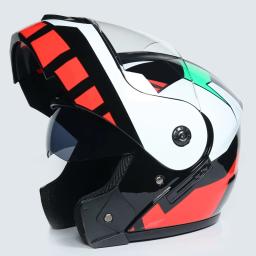 Casco capacetes dupla lente capacete da motocicleta capacetes rosto cheio capacetes de corrida downhill capacetes motorfiets capacetes - Image 4