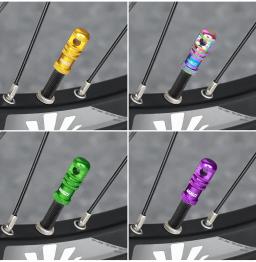 Tampa da válvula de bicicleta com função de remoção do núcleo da válvula, 2 peças, portátil, liga de alumínio, tampa da haste da válvula do pneu sem câmara de ar, acessórios mtb - Image 5