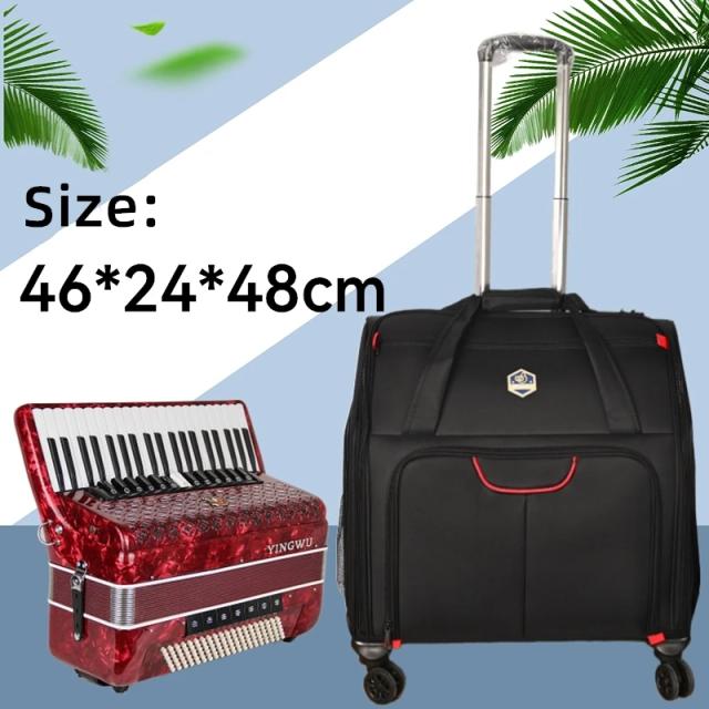 Estojo e Bolsa para Acordeão: Proteção Espessada, Impermeável e à Prova de Choque com Rodas Universais para Transporte Fácil e Estiloso