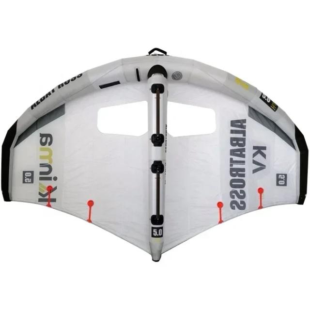 Kite Surf 5 ㎡ Inflável com Pressão de 5 psi e Asas Verticais para Água, Rios e Superfícies Marinhas