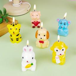 Vela do zodíaco para decoração do bolo do aniversário, vela do dragão e do cavalo, desenhos animados criativos, imagem animal bonito - Image 2