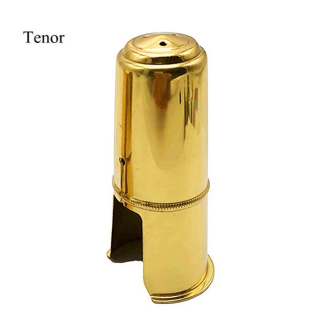 Boquilha de Metal para Saxofone Tenor Alto Soprano com Proteção de Ouro e Latão