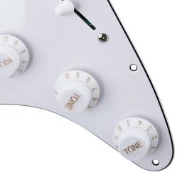 Top de guitarra elétrica com captadores, branco puro, triplo, material PVC, adequado para St Fd, acessórios de guitarra, 2 pcs - Image 2