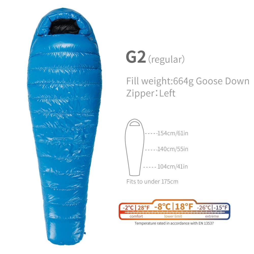 AEGISMAX G2 -8 Graus 800FP Saco de Dormir Ultraleve Acampamento Ao Ar Livre para Caminhadas Saco de Dormir para Homens e Mulheres - Image 1