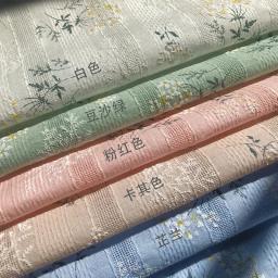 Bordado oco impressão Jacquard tecido, ramo de flores, pano de algodão, fazer decoração de vestido, casa 150g por m, 50x 140cm - Image 6