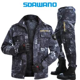 Outdoor Proteção Sets Pesca, Macacão resistente ao desgaste, Vestuário de proteção do trabalho, Black Python Pattern, Terno de camuflagem, Novo, 2024 - Image 4