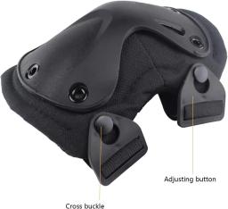 Conjunto de almofadas protetoras de joelho e cotovelo de combate tático para jogo de paintball cs ao ar livre ciclismo segurança skate engrenagem patins joelheira - Image 2