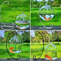 Criativo Pendurado Vaso De Vidro Com Rack, Aquário, Redondo ou Retângulo Em Forma, Suporte De Hidroponia, Decoração De Casa - Image 2