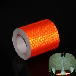 Alta Visibilidade Bicicleta Refletor Adesivo, Laranja Ciclismo Roda Rim Fitas Reflexivas, auto-adesivo decalque, filme DIY para carro, 10m, 5cm - Image 4