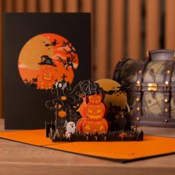 Halloween 3d pop up cartões de felicitações para crianças festa - Image 4