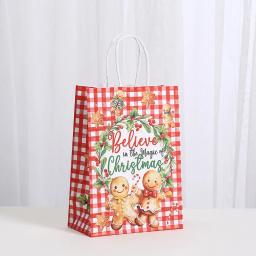 Sacos De Embrulho De Presente De Natal, criativo Novo Anime Bonito Pequeno Animal Handheld Sacos De Papel Kraft, 6pcs - Image 2
