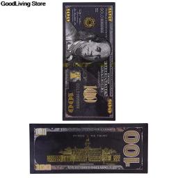 Dólares comemorativos para cédulas, 1 peça, folha de ouro preto antigo, usd 100, moeda, decoração de cédulas, dinheiro falso - Image 5