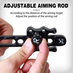 Composto Bow Sight para Target Hunting, 1 Pin Arrow, Long Rod, Ajuste Fino, Apontando, Tiro com Arco Vista, Multi View Equipamentos - Image 5