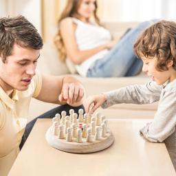 AIUAZA 1 conjunto de jogos de xadrez de memória de madeira, jogos de lógica e jogos de cérebro, brinquedos de interação pai-filho, brinquedos de festa - Image 5