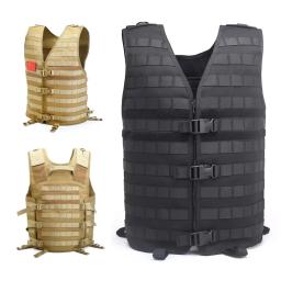 Colete ajustável leve airsoft, colete tático Molle, CS Wargame militar, transportador de carga de caça, jaqueta de camuflagem - Image 1