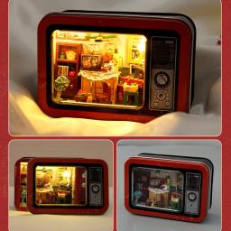 DIY Doll House Kit para Crianças, Grande Miniatura, Kits De Construção, Bonecas De Madeira Café, Presente De Aniversário, Dollhouse Acessórios - Image 5