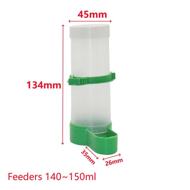 Dispensador Automático de Água e Alimentador para Pássaros - Gaiola Anti-arranhões com Copo e Tigela, Ideal para Papagaios - 2 Peças