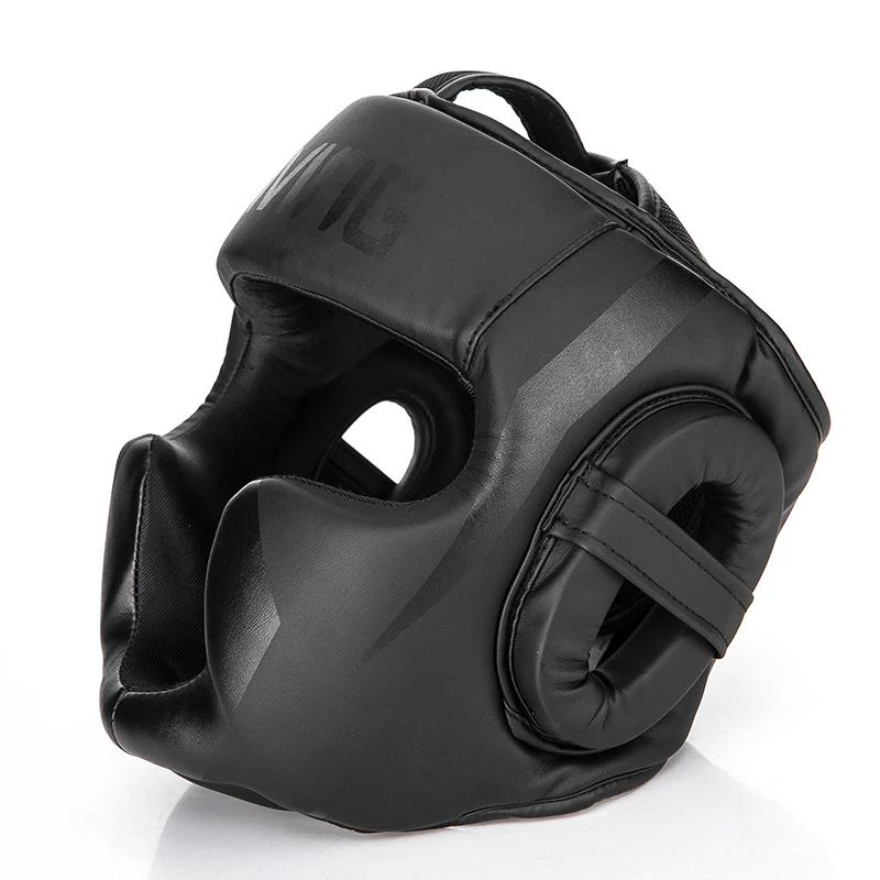 FIVING Full-Covered Boxe Capacete Muay Thai PU Couro Formação Sparring Boxe Chapelaria Ginásio Equipamentos Taekwondo Guarda Cabeça - Image 1