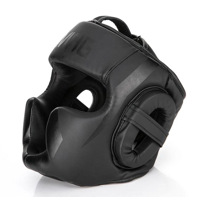 Capacete de Boxe FIVING Full-Covered em PU para Treino e Sparring - Proteção Ideal para Muay Thai e Taekwondo