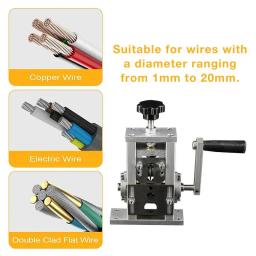 Máquina de decapagem de fios portátil, Resíduos de fios e cabos com manivela, Ferramentas de decapagem, Scrap Copper Wire - Image 5