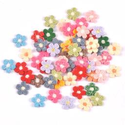 50 pçs/lote multicolorido laço flor apliques para diy chapéu roupas costura suprimentos decoração headwear vara-em remendos 15mm cp3374 - Image 5