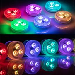 Luz de piscina com controle remoto, RGB, peixes de mergulho, lâmpada subaquática LED, navio, carro, lâmpada decorativa para vaso, aquário, 3LED - Image 2