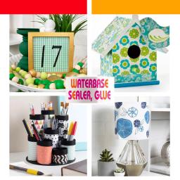 Waterbase Decoupage Selador, Cola e Acabamento, All Purpose, Artesanato DIY e Projetos de Arte - Image 3
