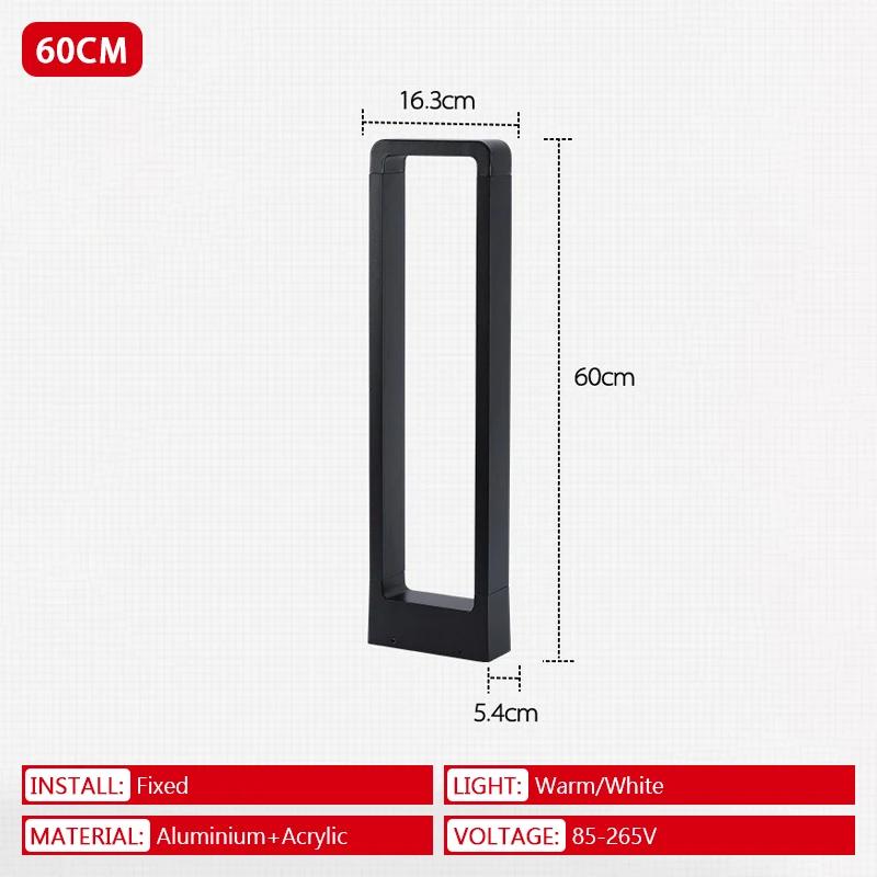 Led jardim gramado lâmpada ao ar livre à prova dip65 água ip65 7w AC85-265V novo estilo pilar de alumínio caminho do jardim quadrado paisagem luzes do gramado - Image 1