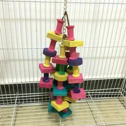 Brinquedo De Mastigação para Papagaio, Blocos De Pássaro, Nós, Brinquedo Rasgando, Gaiola De Pássaro, Brinquedo Mordida, Cinza Africano, Araras, Cacatuas, 1Pc - Image 2