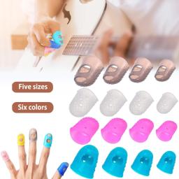 Silicone Dedo Sleeve Slip, Anti-escaldante Agulha Flip Book, Tocando Piano Dedal Dica, Esvaziado Respirável, 5 10Pcs - Image 1