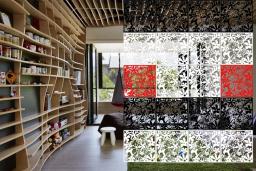 Divisor de quarto, 8 peças, biombo, tela de parede, divisórias de sala, pvc, adesivos de parede, módulo de recortes, tela dobrável de casa - Image 3