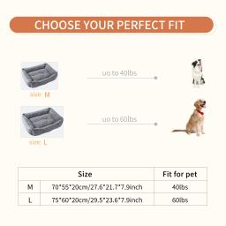 Ortopédica calmante para baixo Dog Bed, Deep Sleeping sofá-cama, espessado preenchido, retângulo, cães grandes, médios e pequenos - Image 2