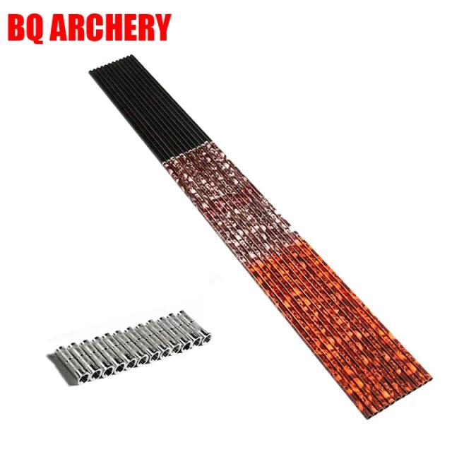 Linkboy tiro com arco 6/12 peças eixos de seta de carbono 32 "espino 500 alumínio inster arco composto caça estilingue tiro com arco