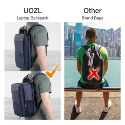 Mochila para laptop de 14 polegadas, fina, expansível, compartimento independente para computador de grande capacidade, anti-respingo, à prova de choque, anti-arranhões, - Image 6