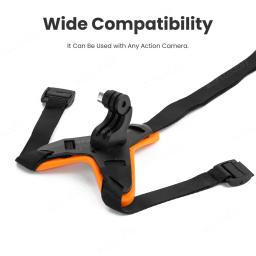 Motocicleta Capacete Monte com Chin Strap, Suporte para bicicleta, Acessórios de Montagem para Go Pro 12, 11, 10, 9, Insta360, X3, GO3, DJI Action 4 - Image 2
