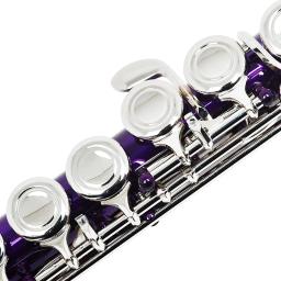 Flauta roxa para desempenho de concerto C Key Cupronickel Flauta com estojo Chave de fenda Peças de pano de limpeza Ocidental - Image 5