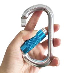 Alumínio D Forma Mosquetão, Equipamento de Camping, Escalada Profissional Key Hooks, Alta Qualidade, 25KN, 4 Pcs, 1Pc - Image 3