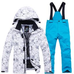 Fato de neve impermeável para homens e mulheres, roupas de snowboard, calças de esqui, roupas esportivas ao ar livre, traje de inverno 30 quente - Image 6