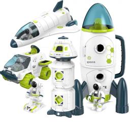 Acusto Optic Space Toys for Kids, Air Force Shuttle, Estação Espacial Foguete, Aviation Series, Puzzle Model, Christmas Gift - Image 1