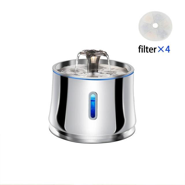 Alimentador Automático de Água para Gatos e Cães com Filtro Inox - Bebedouro Smart Bowl para Pets