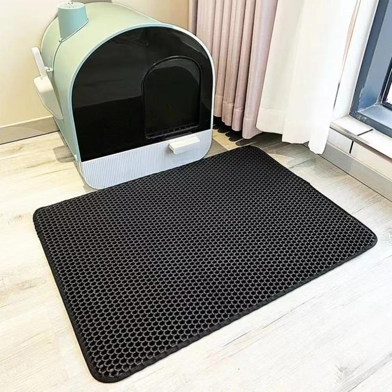 Tapete de caixa de cama de gato de camada dupla, impermeável, antiderrapante, tapete dobrável para gatos, almofadas de cama para gatos, suprimentos de almofada limpa - Image 1