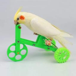 Engraçado papagaio bicicleta brinquedo pássaros treinamento suprimentos brinquedos educativos interativos para periquito conure - Image 1
