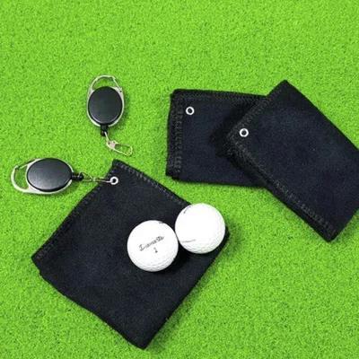 Toalha de Golfe Microfibra 25x25cm com Gancho Extensível