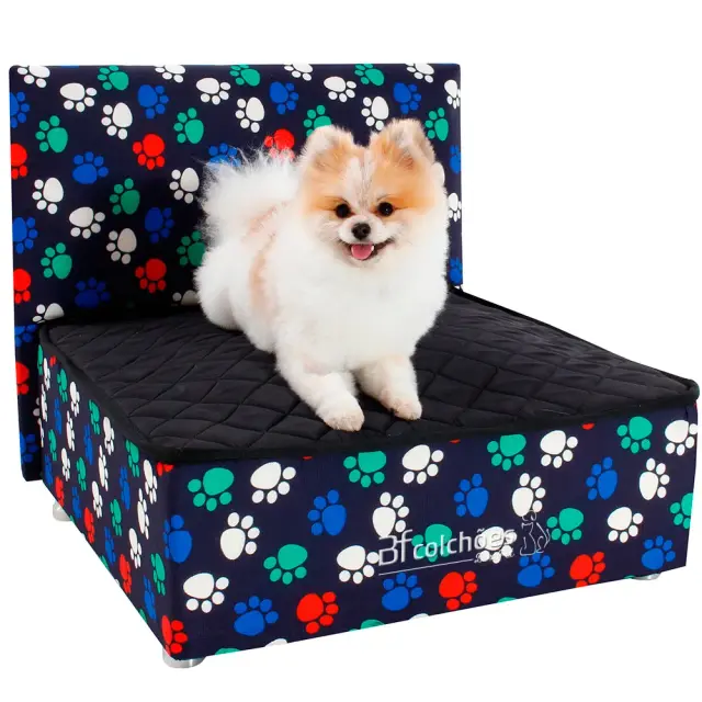 Cama Box Luxuosa para Pets com Cabeceira - Ideal para Cachorros e Gatos - BF Colchões
