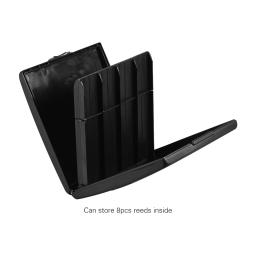 Preto Reeds Case Holder Box, Reeds Capacidade para Saxofone Sax Clarinete, ABS, 8pcs - Image 2