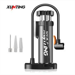 Xunting-Mini portátil Bicicleta Bomba Pé com manômetro, Bicicleta Bomba, Presta e Schrader Válvula, Bomba de ar, Acessórios - Image 1